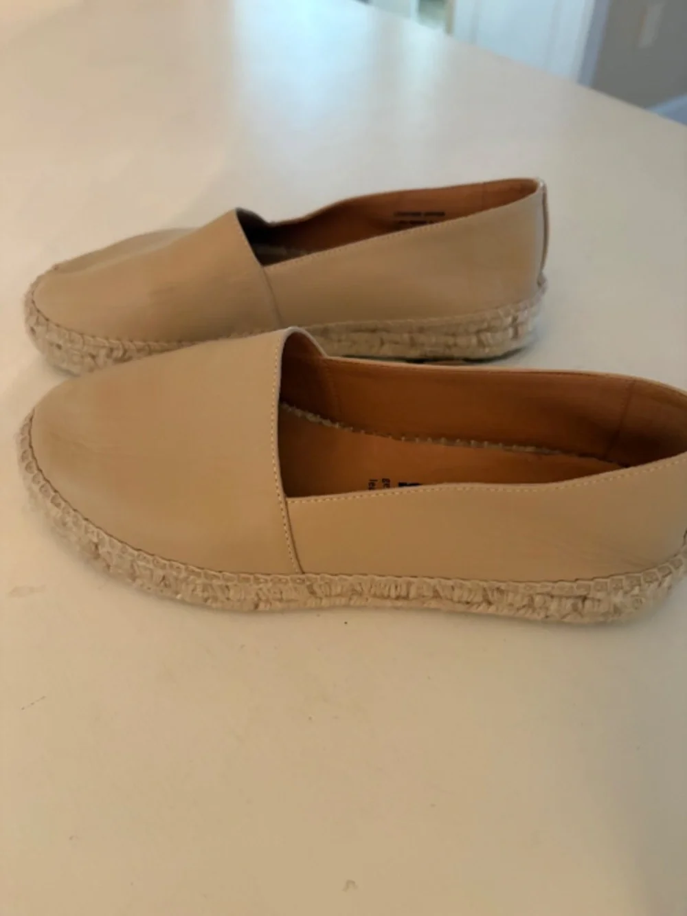 Leather espadrille